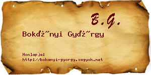 Bokányi György névjegykártya