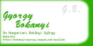gyorgy bokanyi business card